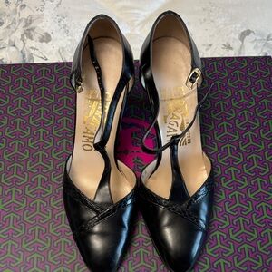 Black Salvatore Ferragamo Leather Women's Shoes